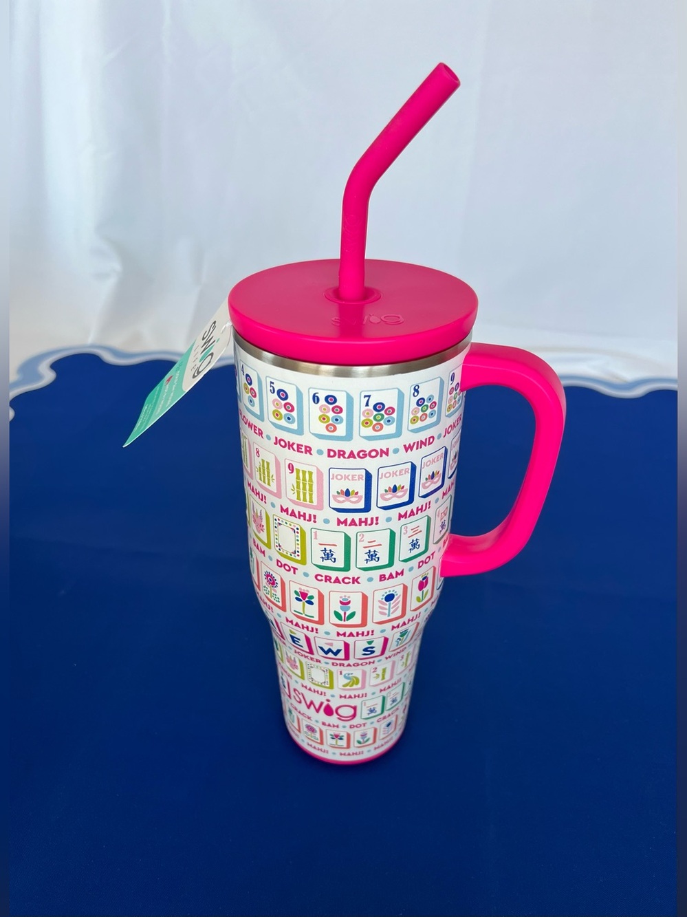 🥤💖🥤MAHJONG 40 OZ DRINK TUMBLER 🥤💖🥤